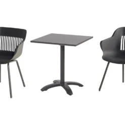 Ensemble Repas De Jardin 2 Personnes En Aluminium Et Résine Jill