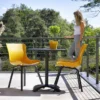 Ensemble Repas De Jardin 2 Personnes En Aluminium Et Résine Sophie -Jardelix Soldes Magasin ensemble repas jardin aluminium resine sophie jaune