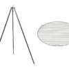 Ensemble Trépied + Grille De Cuisson En Inox Pour Braséro Nobel -Jardelix Soldes Magasin ensemble trepied grille cuisson inox brasero