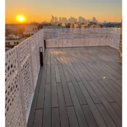 Lames De Terrasse En Composite Alvéolaires Et Réversibles 25 M² -Jardelix Soldes Magasin exterieur terrasse coucher soleil