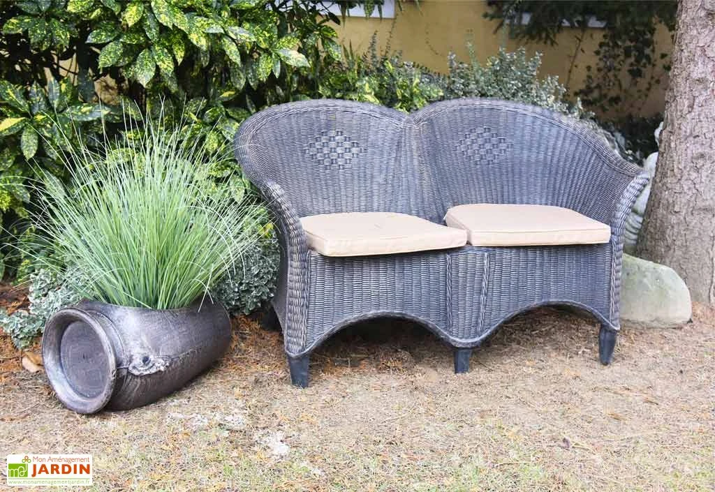 Roto Fauteuil De Jardin Double Design Imitation Rotin - Samba 4 Roto Fauteuil De Jardin Double Design Imitation Rotin - Samba – Image 2