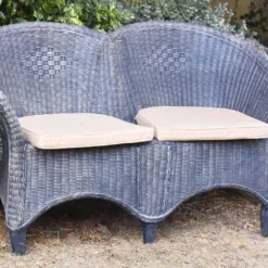 Roto Fauteuil De Jardin Double Design Imitation Rotin - Samba