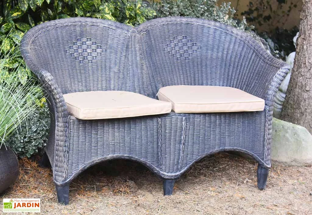 Roto Fauteuil De Jardin Double Design Imitation Rotin - Samba 3 Roto Fauteuil De Jardin Double Design Imitation Rotin - Samba