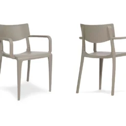 Fauteuil De Jardin Empilable En Polypropylène Renforcé – Town -Jardelix Soldes Magasin fauteuil empilable plastique 04