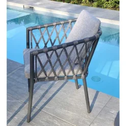 Fauteuil De Jardin En Aluminium Et Corde Pilat 8 Fauteuil De Jardin En Aluminium Et Corde Pilat -Jardelix Soldes Magasin fauteuil exterieur aluminium corde pilat
