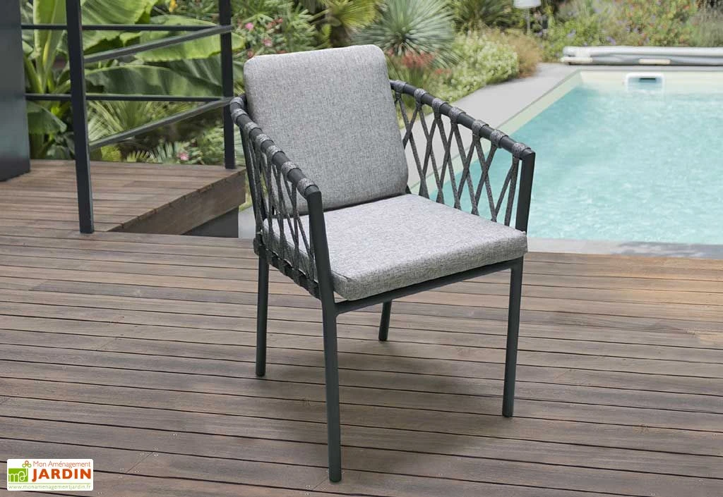 Fauteuil De Jardin En Aluminium Et Corde Pilat 4 Fauteuil De Jardin En Aluminium Et Corde Pilat – Image 2