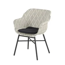 Fauteuil De Jardin En Aluminium Et Résine Tressée Delphine Dining 9 Fauteuil De Jardin En Aluminium Et Résine Tressée Delphine Dining -Jardelix Soldes Magasin fauteuil jardin aluminium osier delphine dining diamond