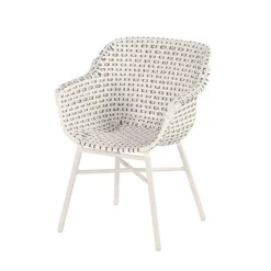 Fauteuil De Jardin En Aluminium Et Résine Tressée Delphine Dining 8 Fauteuil De Jardin En Aluminium Et Résine Tressée Delphine Dining -Jardelix Soldes Magasin fauteuil jardin aluminium osier delphine dining moccacino