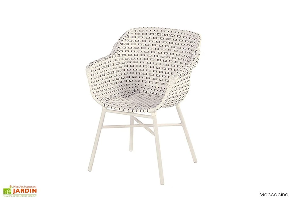 Fauteuil De Jardin En Aluminium Et Résine Tressée Delphine Dining 5 Fauteuil De Jardin En Aluminium Et Résine Tressée Delphine Dining – Image 3