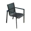 Fauteuil En Aluminium Et Textilène Anthracite Miami -Jardelix Soldes Magasin fauteuil jardin aluminium textilene 1