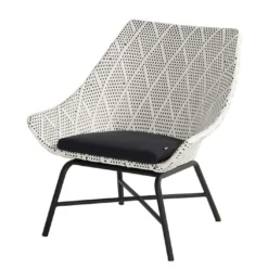 Fauteuil De Jardin Bas En Aluminium Et Osier Delphine Lounge Diamond