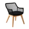 Fauteuil De Jardin En Bois De Teck Olivia (Pls Coloris) -Jardelix Soldes Magasin fauteuil jardin bois teck olivia 1