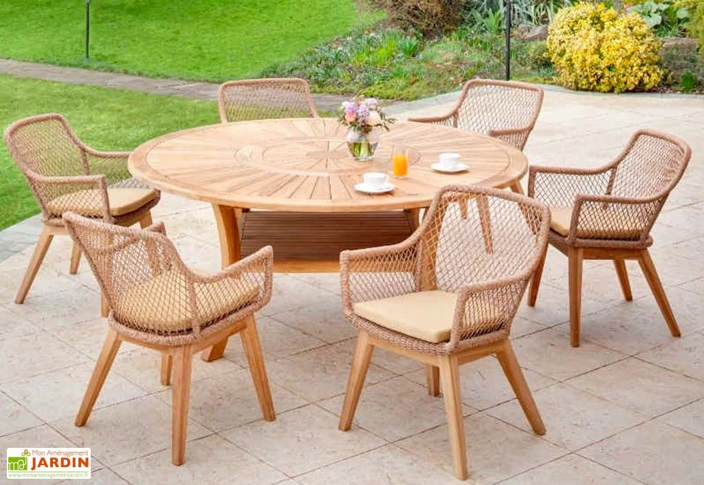 Fauteuil De Jardin En Bois De Teck Olivia (Pls Coloris) 6 Fauteuil De Jardin En Bois De Teck Olivia (Pls Coloris) – Image 4