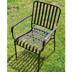 Fauteuil De Jardin Empilable En Acier Mosaïque (Lot De 2)