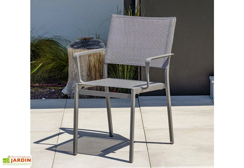 Fauteuil De Jardin Empilable En Aluminium Et Textilène Stockholm 3 Fauteuil De Jardin Empilable En Aluminium Et Textilène Stockholm
