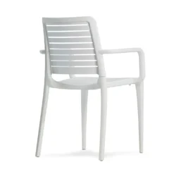Lot De 2 Fauteuils De Jardin Empilables En Polypropylène Park 9 Lot De 2 Fauteuils De Jardin Empilables En Polypropylène Park -Jardelix Soldes Magasin fauteuil jardin empilable polypropylene park blanc