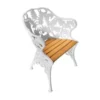 Fauteuil De Jardin Fonte D’Aluminium Et Bois Fougère 1 Fauteuil De Jardin Fonte D’Aluminium Et Bois Fougère -Jardelix Soldes Magasin fauteuil jardin fonte aluminium bois fougere
