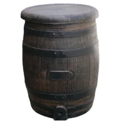 Roto Fauteuil De Jardin Imitation Tonneau En Bois 40 X 55 Cm