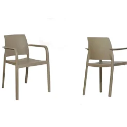 Fauteuil De Jardin Empilable En Polypropylène Renforcé – Dock -Jardelix Soldes Magasin fauteuil plastique empilable 01