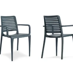 Fauteuil De Jardin Empilable En Polypropylène Renforcé – Park -Jardelix Soldes Magasin fauteuil polypropyle ne empilable 02