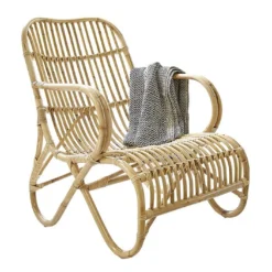 Fauteuil En Rotin L.65 X H.87 X P.50 Cm – Boho