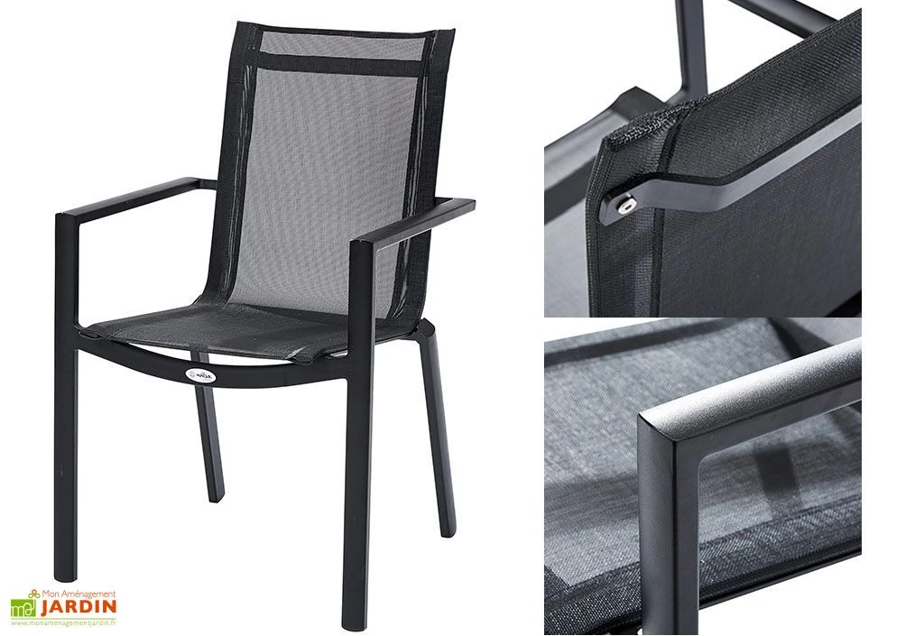 Salon De Jardin HPL Star : Table Extensible Alu + 12 Fauteuils 6 Salon De Jardin HPL Star : Table Extensible Alu + 12 Fauteuils – Image 4