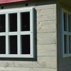 Maisonnette Pour Enfant En Bois Non Traité Avec Toboggan – 5,5 M² -Jardelix Soldes Magasin fenetre cabane enfant bois traite