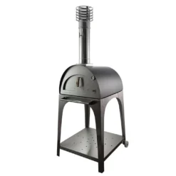 Four à Bois Extérieur En Inox Perla 66 X 68 Cm + Chariot