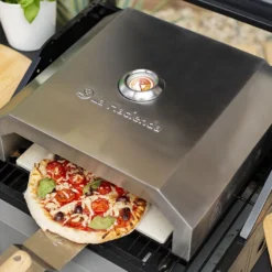 Four à Pizza Pour Barbecue Gaz Et Charbon De Bois En Acier 35 X 40 Cm