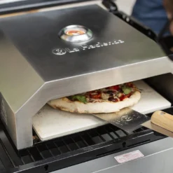 Four à Pizza Pour Barbecue Gaz Et Charbon De Bois En Acier 35 X 40 Cm -Jardelix Soldes Magasin four pizza barbecue gaz chabron bois acier la hacienda 3