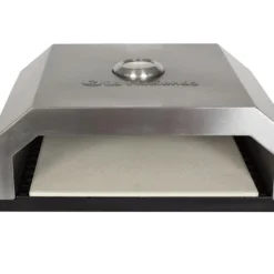 Four à Pizza Pour Barbecue Gaz Et Charbon De Bois En Acier 35 X 40 Cm -Jardelix Soldes Magasin four pizza barbecue gaz chabron bois acier la hacienda 4