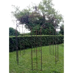Gloriette En Fer Forgé - Fleurdelisée ∅ 2,40 M -Jardelix Soldes Magasin gloriette fer forge brut godart ferronnerie