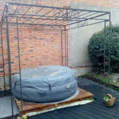 Gloriette En Fer Forgé Carrée – Toit Plat 2,40 M