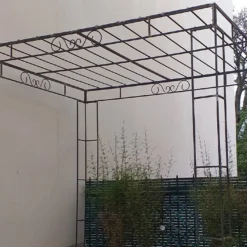 Gloriette En Fer Forgé Carrée – Toit Plat 3,00 M