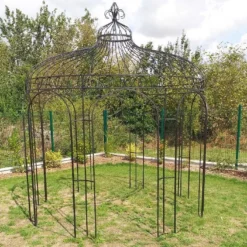 Gloriette En Fer Forgé - Fleurdelisée ∅ 3,00 M -Jardelix Soldes Magasin gloriette fer forge jardin 3m