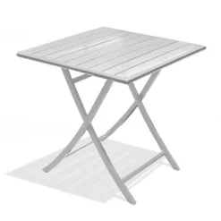 Guéridon Pliant Marius 70x70 -Jardelix Soldes Magasin gueridon pliant gris metal