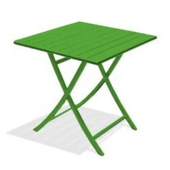 Guéridon Pliant Marius 70x70 -Jardelix Soldes Magasin gueridon pliant vert aluminium