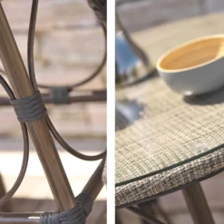 Guéridon Ushuaia Aluminium Et Textilène -Jardelix Soldes Magasin gueridon ushuaia aluminium