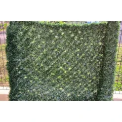 Haie Artificielle En PVC De 243 Brins Lux - 3 X 1,50 M -Jardelix Soldes Magasin haie artificielle 243 brins 3