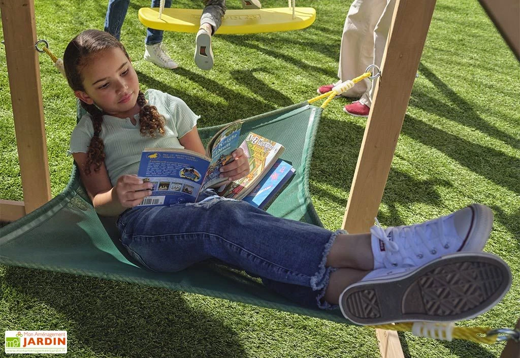 KidKraft Aire De Jeux En Bois Portique Balançoires Et Toboggan – Hideway Haven 6 KidKraft Aire De Jeux En Bois Portique Balançoires Et Toboggan – Hideway Haven – Image 5