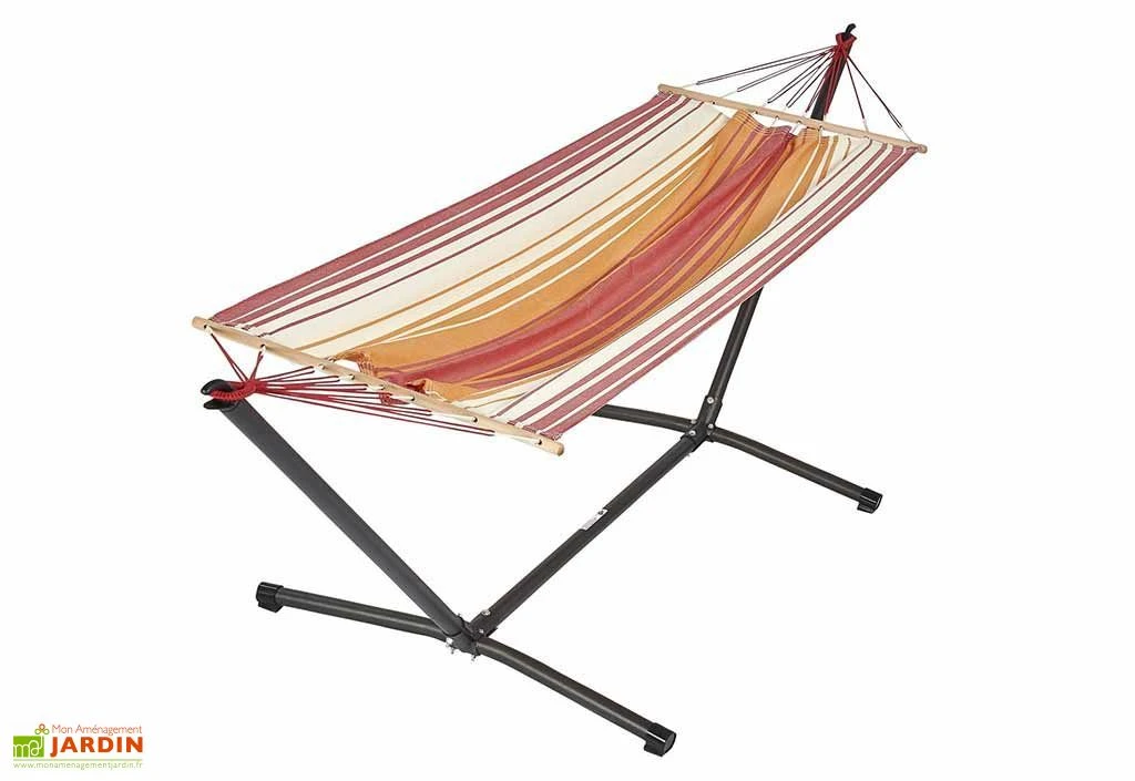 Set Hamac Avec Support En Métal Latina Rouge Orange Ecru 3 Set Hamac Avec Support En Métal Latina Rouge Orange Ecru