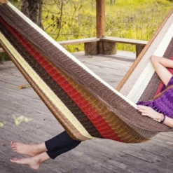 Hamac En Nylon Fait Main 1,80 X 2,30 M - Tecolote XL -Jardelix Soldes Magasin hamac suspendu nylon tecolote xl