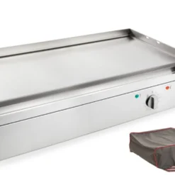 Plancha électrique En Inox 3120 W Avec Housse De Protection - 81 X 50 X 20 Cm -Jardelix Soldes Magasin housse plancha inox