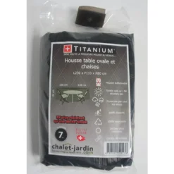Housse De Protection Pour Table Et Chaises De Jardin 230 X 110 X 80 Cm