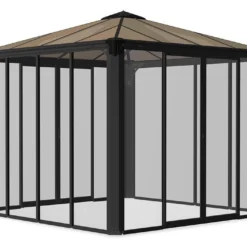 Jardin D’Hiver En Aluminium Et Polycarbonate 13 M² – LEDRO 3600 -Jardelix Soldes Magasin jardin hiver gris anthracite gazebo carre 360cm ledro3600 5