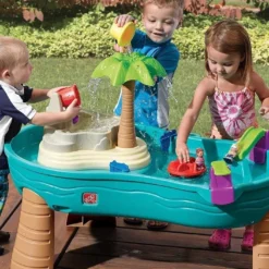 Step2 Table Pour Enfants Jeux D’Eau En Plastique Ile Paradisiaque -Jardelix Soldes Magasin jeu eau sable table enfant splish splash 5