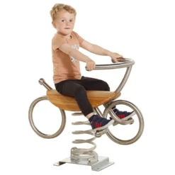 Jeu à Ressort En Bois De Mélèze Et Acier Inox Natural Line Vélo -Jardelix Soldes Magasin jeu ressort bois meleze acier inox natural line velo