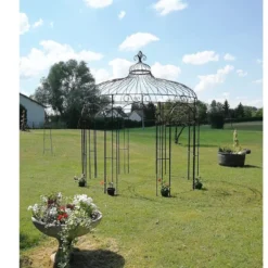 Gloriette En Fer Forgé - Fleurdelisée ∅ 3,00 M -Jardelix Soldes Magasin kiosque fer forge fleurdelisee 3m godart