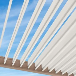 Pergola Bioclimatique Ombréa En Aluminium 3 X 4 M Autoportée - Beige Agathe -Jardelix Soldes Magasin lames orientables pergola bioclimatique ombrea 15 728363