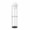 Lampadaire Blanc Sur Secteur Avec Support En Acier Noir 153cm -Jardelix Soldes Magasin lampadaire lumineux blanc sur support 153cm 1
